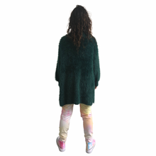 Load image into Gallery viewer, Beautiful Chaos Wool Blend Faux Fur Cardi - Emerald