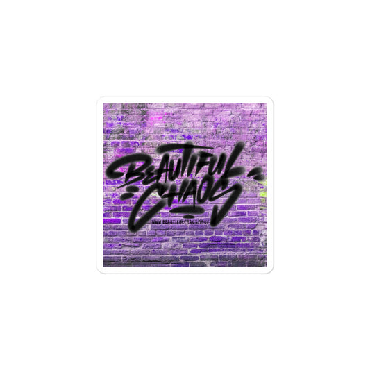 The Beautiful Chaos Cannon & Bricks Graffiti Sticker - Purple Shock - Beautiful Chaos™
