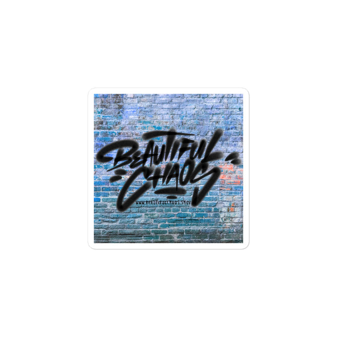 The Beautiful Chaos Cannon & Bricks Graffiti Sticker - Slow Blue - Beautiful Chaos™