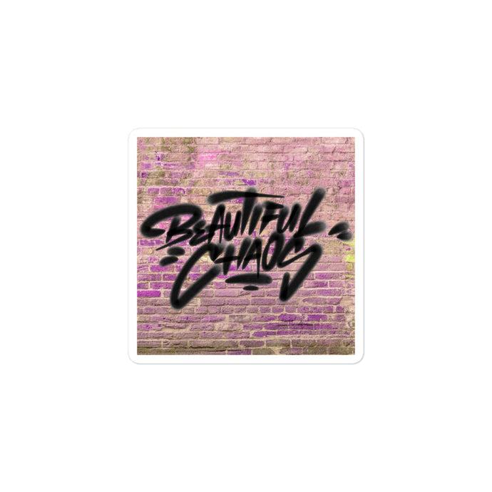 The Beautiful Chaos Cannon & Bricks Graffiti Sticker - Peach Sublime - Beautiful Chaos™