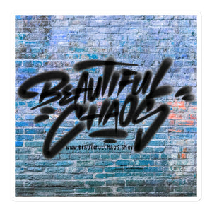 The Beautiful Chaos Cannon & Bricks Graffiti Sticker - Slow Blue - Beautiful Chaos™