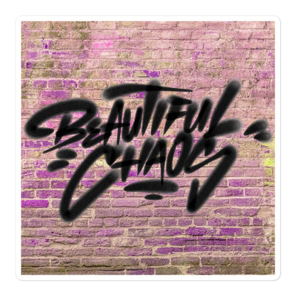 The Beautiful Chaos Cannon & Bricks Graffiti Sticker - Peach Sublime - Beautiful Chaos™