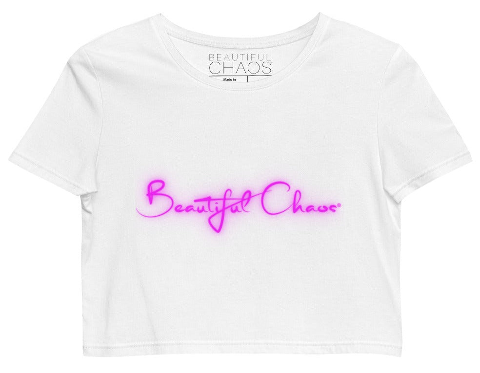 The Beautiful Chaos Neon Lights Eco-Friendly Organic Crop Top - Beautiful Chaos™
