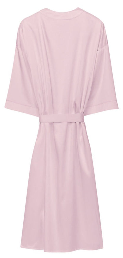 The Beautiful Chaos Embroidered Satin Blend Robe 